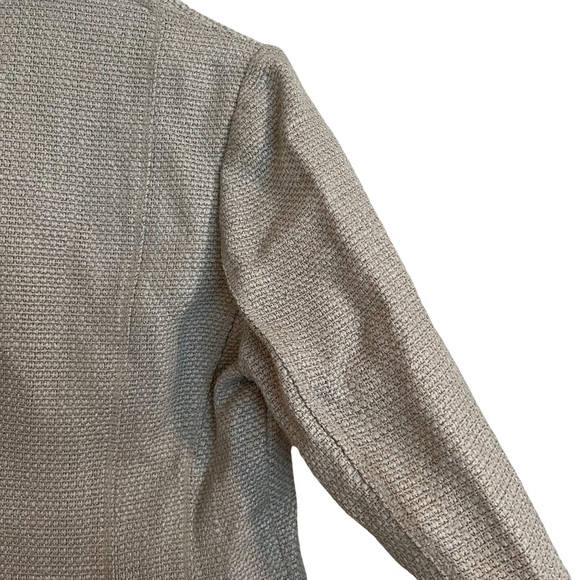 Chicos Tan Zipper Pocket Blazer size 1 Workwear Chic - Picture 10 of 10